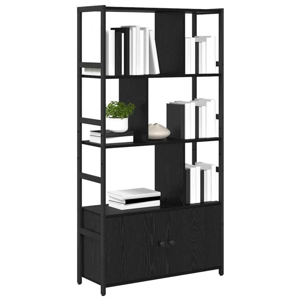Regal Schwarz Eiche 80 x 30 x 155,5 cm Holzwerkstoff