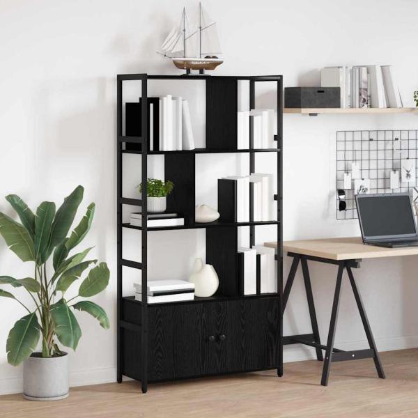 Regal Schwarz Eiche 80 x 30 x 155,5 cm Holzwerkstoff