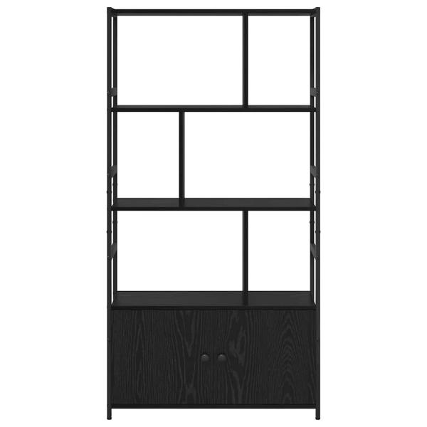 Regal Schwarz Eiche 80 x 30 x 155,5 cm Holzwerkstoff