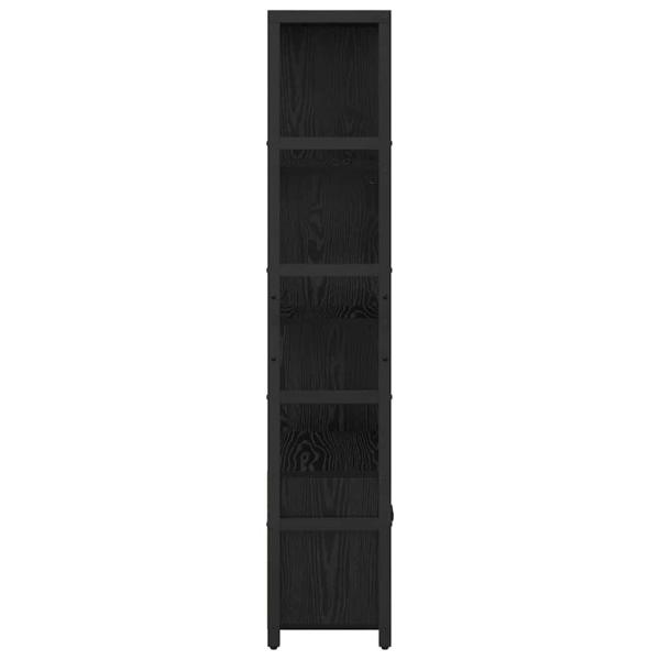 Regal Schwarz Eiche 80 x 30 x 155,5 cm Holzwerkstoff