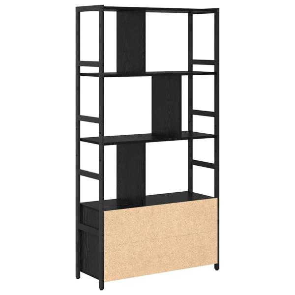 Regal Schwarz Eiche 80 x 30 x 155,5 cm Holzwerkstoff