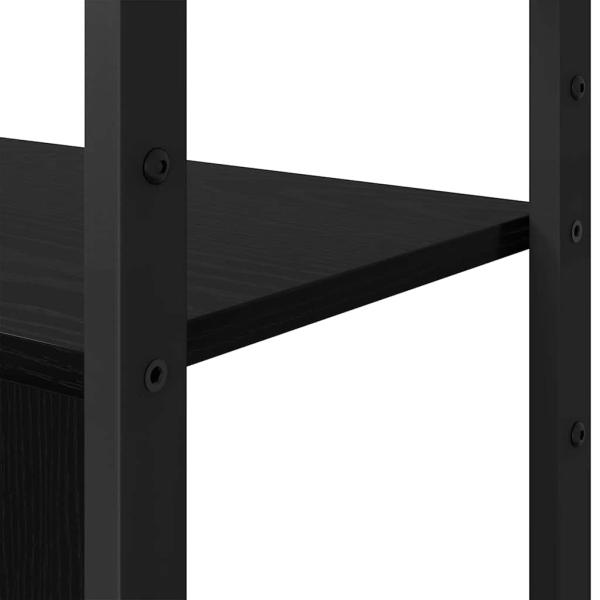Regal Schwarz Eiche 80 x 30 x 155,5 cm Holzwerkstoff