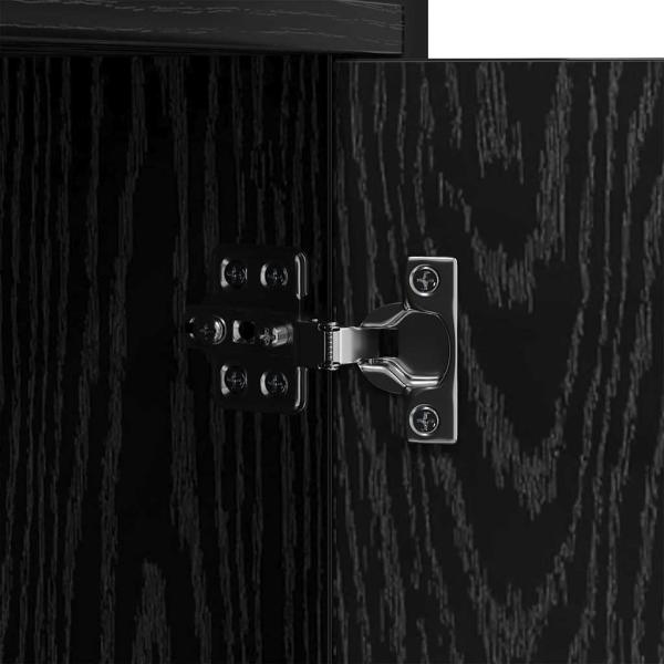 Regal Schwarz Eiche 80 x 30 x 155,5 cm Holzwerkstoff