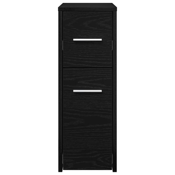Schlanker Badezimmer-Schrank Schwarze Eiche 22 x 44 x 61,5 cm