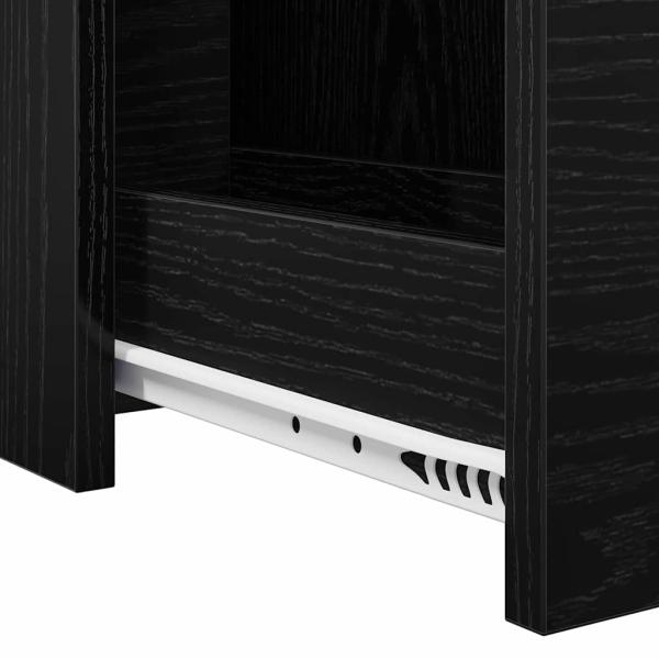 Schlanker Badezimmer-Schrank Schwarze Eiche 22 x 44 x 61,5 cm