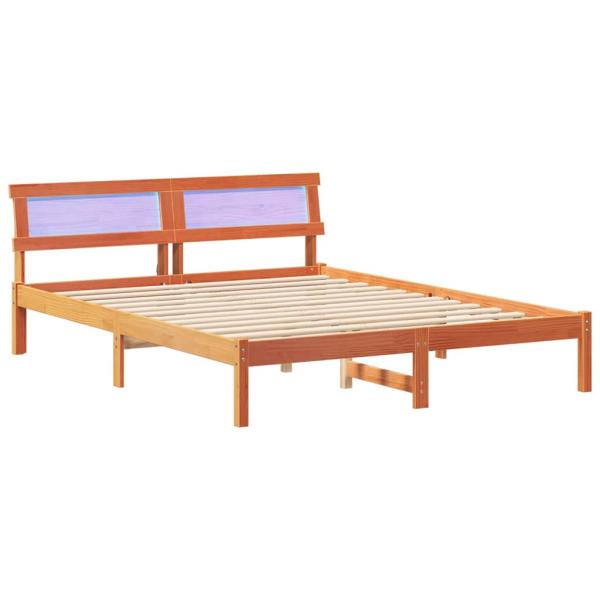Bettgestell Wachsbraun 140 x 200 cm Kiefernholz