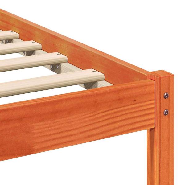 Bettgestell Wachsbraun 140 x 200 cm Kiefernholz