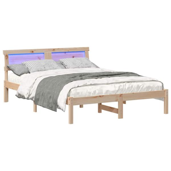 Bettgestell Braun 135 x 190 cm Kiefernholz