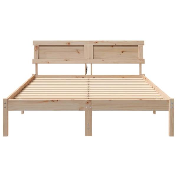 Bettgestell Braun 135 x 190 cm Kiefernholz