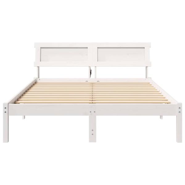Bettgestell Weiß 120 x 190 cm Kiefernholz
