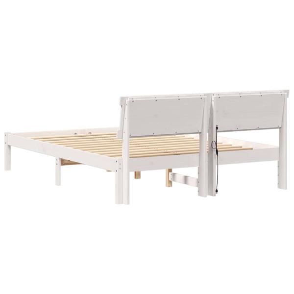 Bettgestell Weiß 120 x 190 cm Kiefernholz