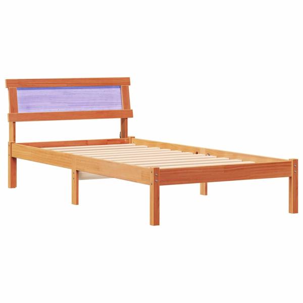 Bettgestell Wachsbraun 80 x 200 cm Kiefernholz