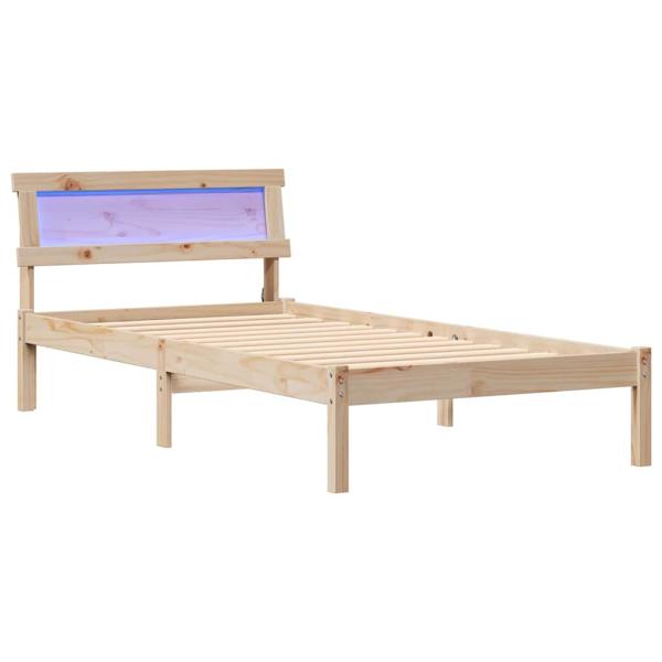 Bettgestell Braun 90 x 190 cm Massivkiefer