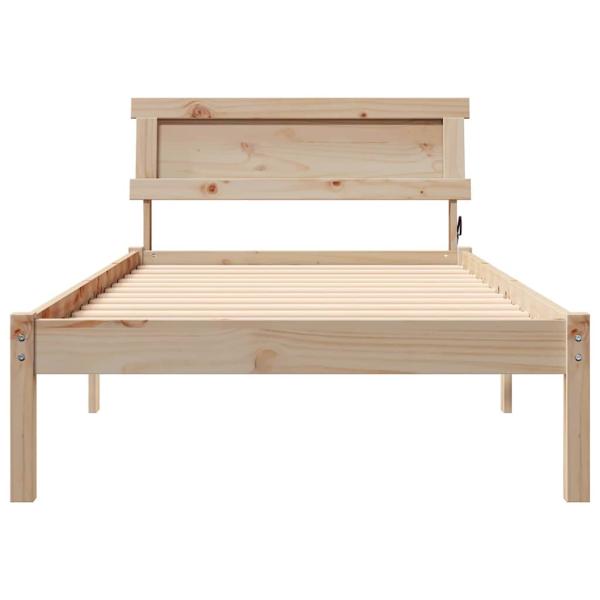 Bettgestell Braun 90 x 190 cm Massivkiefer
