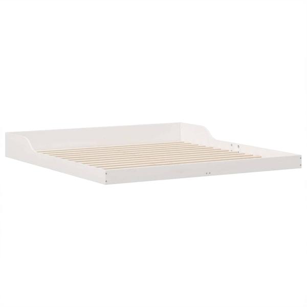 Bettgestell Weiß 200 x 200 cm Kiefernholz
