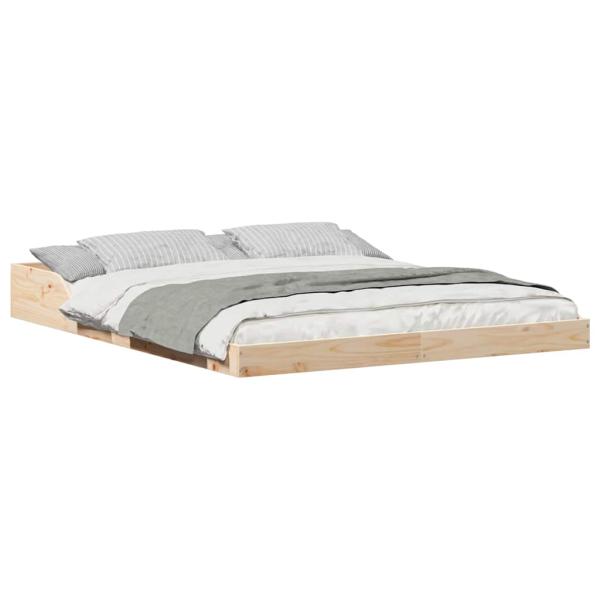 Bettgestell Braun 140 x 200 cm Massivholz Kiefer