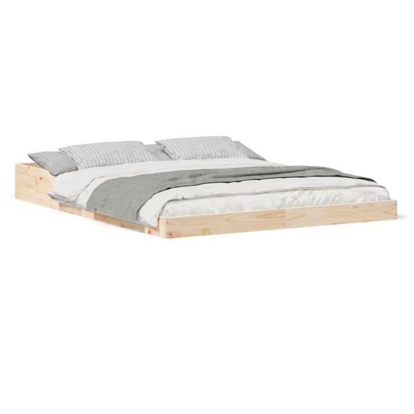 Bettgestell Braun 140 x 200 cm Massivholz Kiefer