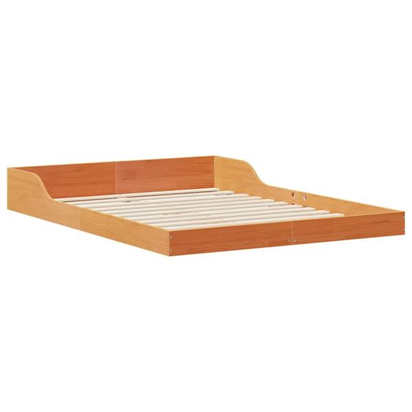 Bettgestell Wachsbraun 120 x 190 cm Massivholz Kiefer