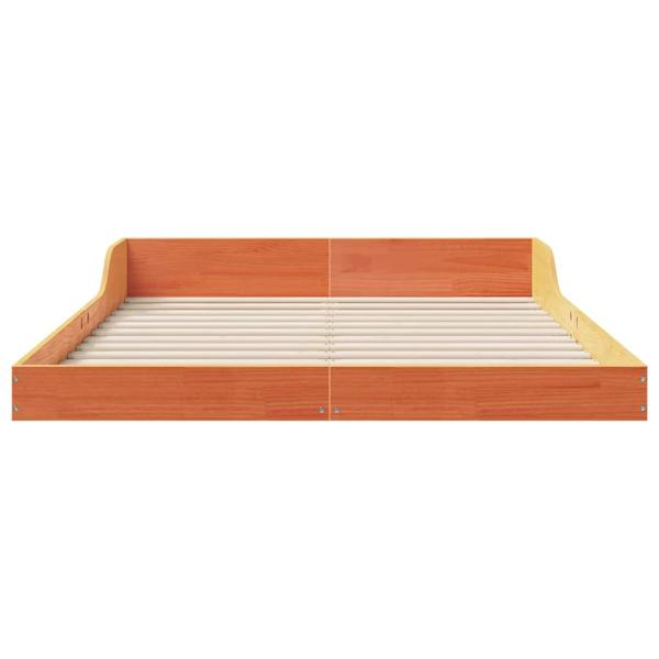 Bettgestell Wachsbraun 120 x 190 cm Massivholz Kiefer
