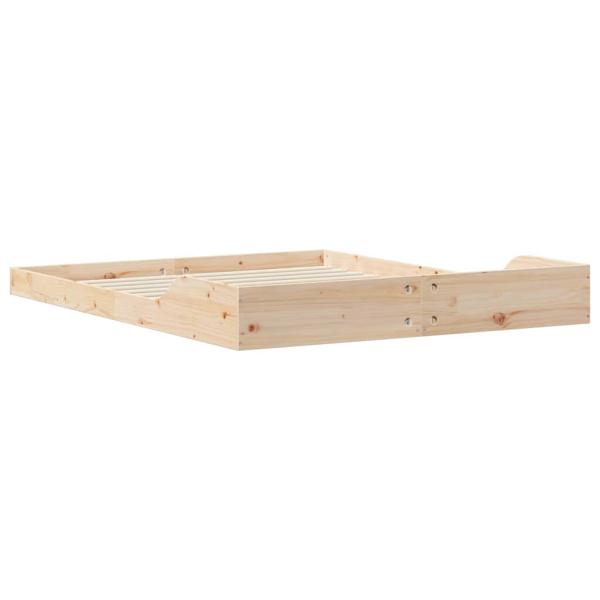 Bettgestell Braun 140 x 210 cm Massivholz Kiefer