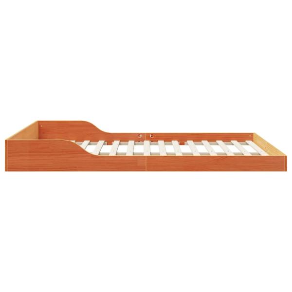 Bettgestell Wachsbraun 160 x 210 cm Massivholz Kiefer