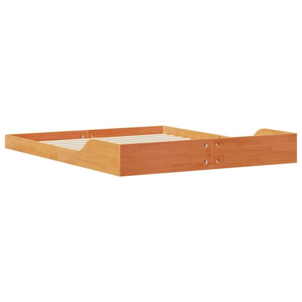 Bettgestell Wachsbraun 160 x 210 cm Massivholz Kiefer