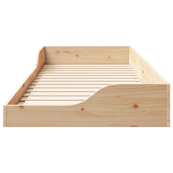 Bettrahmen Braun 80 x 220 cm Massives Kiefernholz