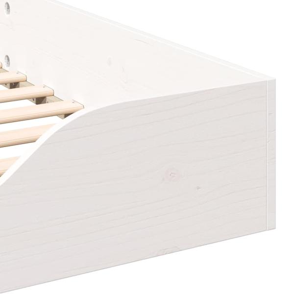 Bodenbettgestell Weiß 80 x 220 cm Holz