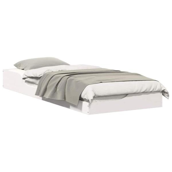 Bodenbettgestell Weiß 100 x 220 cm Massivkiefer