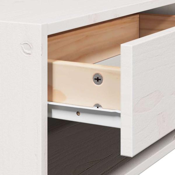 Wandmontierter Nachttisch 2 pcs Weiß 50 x 32,5 x 24 cm