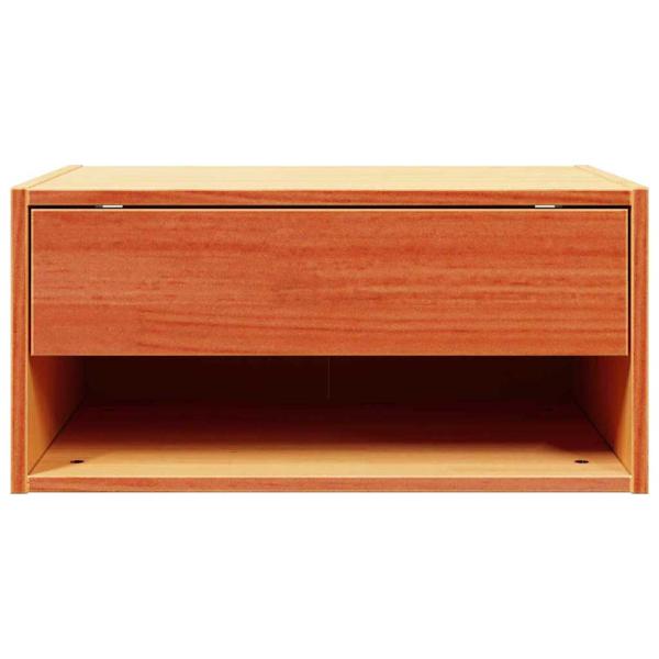 Wandmontierter Nachttisch 2 pcs Wachsbraun 50 x 32,5 x 24 cm