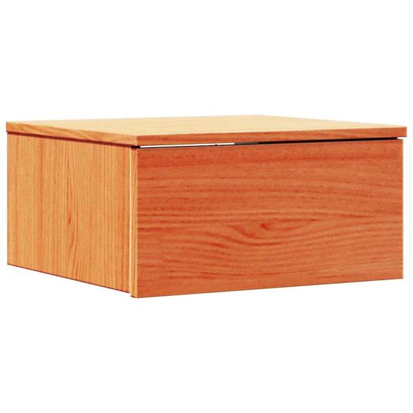 Wandmontierter Nachttisch Wachsbraun 37 x 35 x 18,5 cm