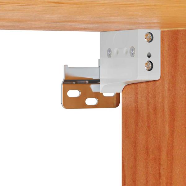 Wandmontierter Nachttisch Wachsbraun 37 x 35 x 18,5 cm