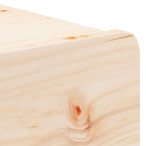 Wandmontierter Nachttisch Braun 44 x 32,5 x 40 cm Massivkiefer