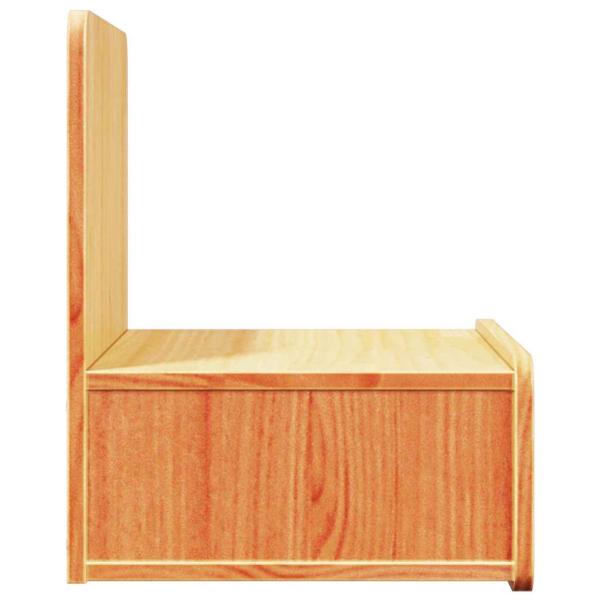 Wandmontierter Nachttisch 2 pcs Wachsbraun 44 x 32,5 x 40 cm