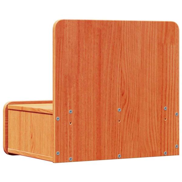 Wandmontierter Nachttisch 2 pcs Wachsbraun 44 x 32,5 x 40 cm