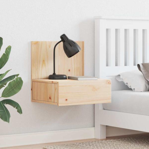 ARDEBO.de - Wandmontierter Nachttisch 2 pcs Braun 42 x 32.5 x 40 cm