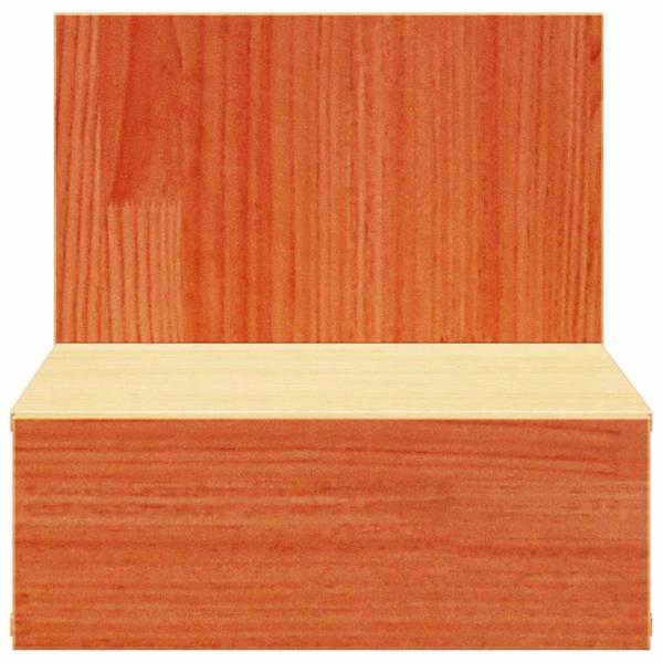 Wandmontierter Nachttisch Wachsbraun 42 x 32.5 x 40 cm