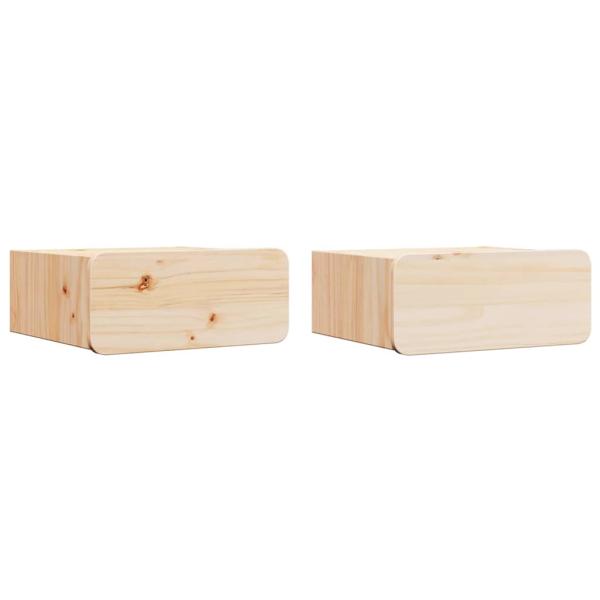 Wandmontierter Nachttisch 2 pcs Braun 39 x 34 x 16,5 cm