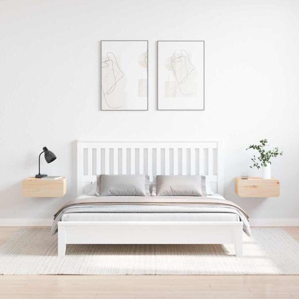 Wandmontierter Nachttisch 2 pcs Braun 39 x 34 x 16,5 cm