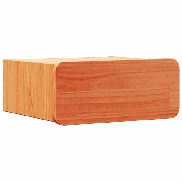 Wandmontierter Nachttisch 2 pcs Wachsbraun 39 x 34 x 16,5 cm