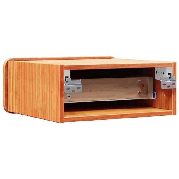 Wandmontierter Nachttisch 2 pcs Wachsbraun 39 x 34 x 16,5 cm