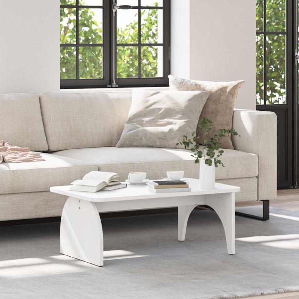 ARDEBO.de - Couchtisch Weiß 80 x 50 x 31 cm Massivkiefer