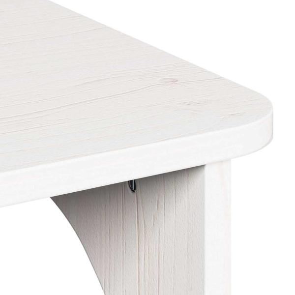 Couchtisch Weiß 80 x 50 x 31 cm Massivkiefer