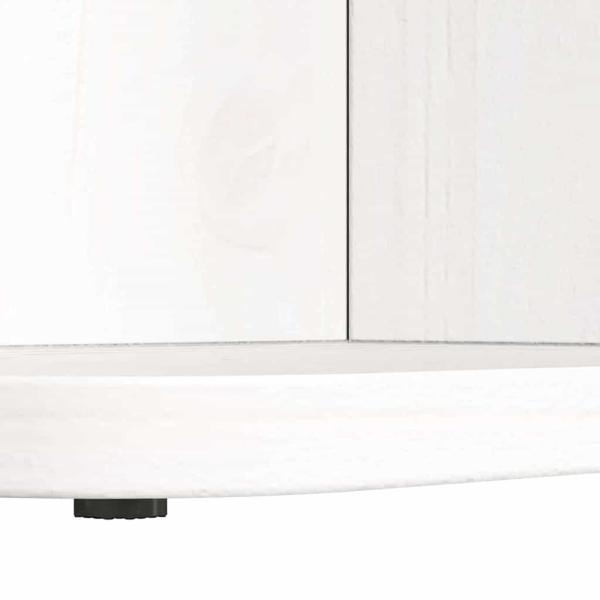 Couchtisch Weiß 80 x 39,5 x 33,5 cm Massivkiefer