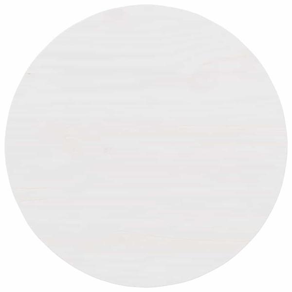 Couchtisch Weiß 50 x 50 x 35 cm Massivkiefer