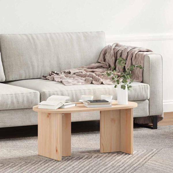 Couchtisch Natur 80 x 39,5 x 35 cm Massivkiefer
