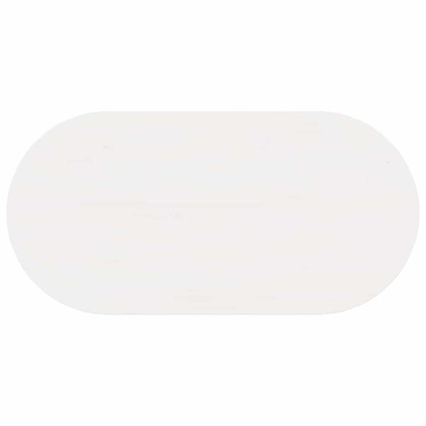 Couchtisch Weiß 80 x 39,5 x 35 cm Massivkiefer