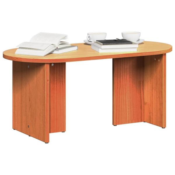 Couchtisch Wachsbraun 80 x 39,5 x 35 cm Massivkiefer