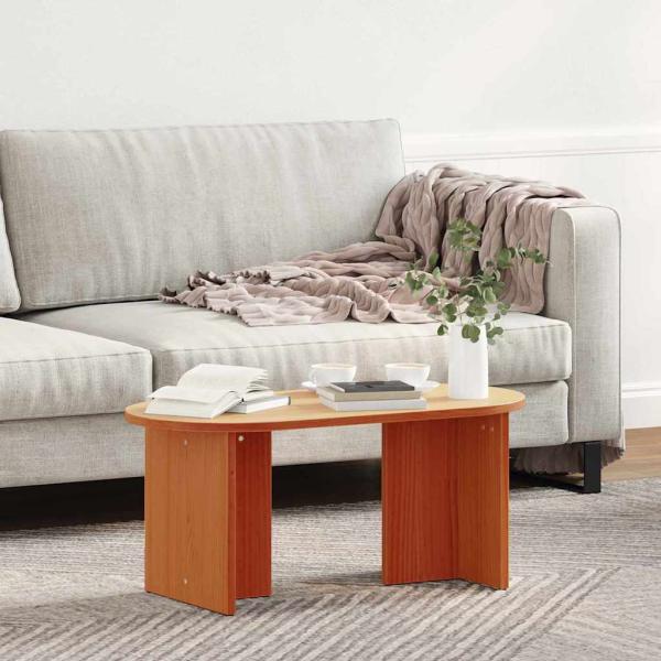 Couchtisch Wachsbraun 80 x 39,5 x 35 cm Massivkiefer